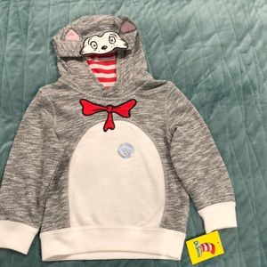 Dr Seuss Cat in the Hat hoodie costume 4T XS story book character costume